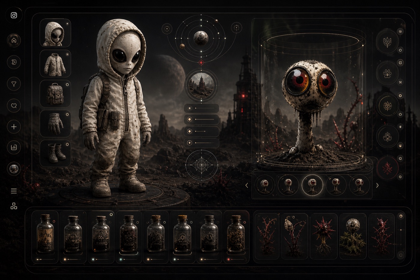 Character codex interface